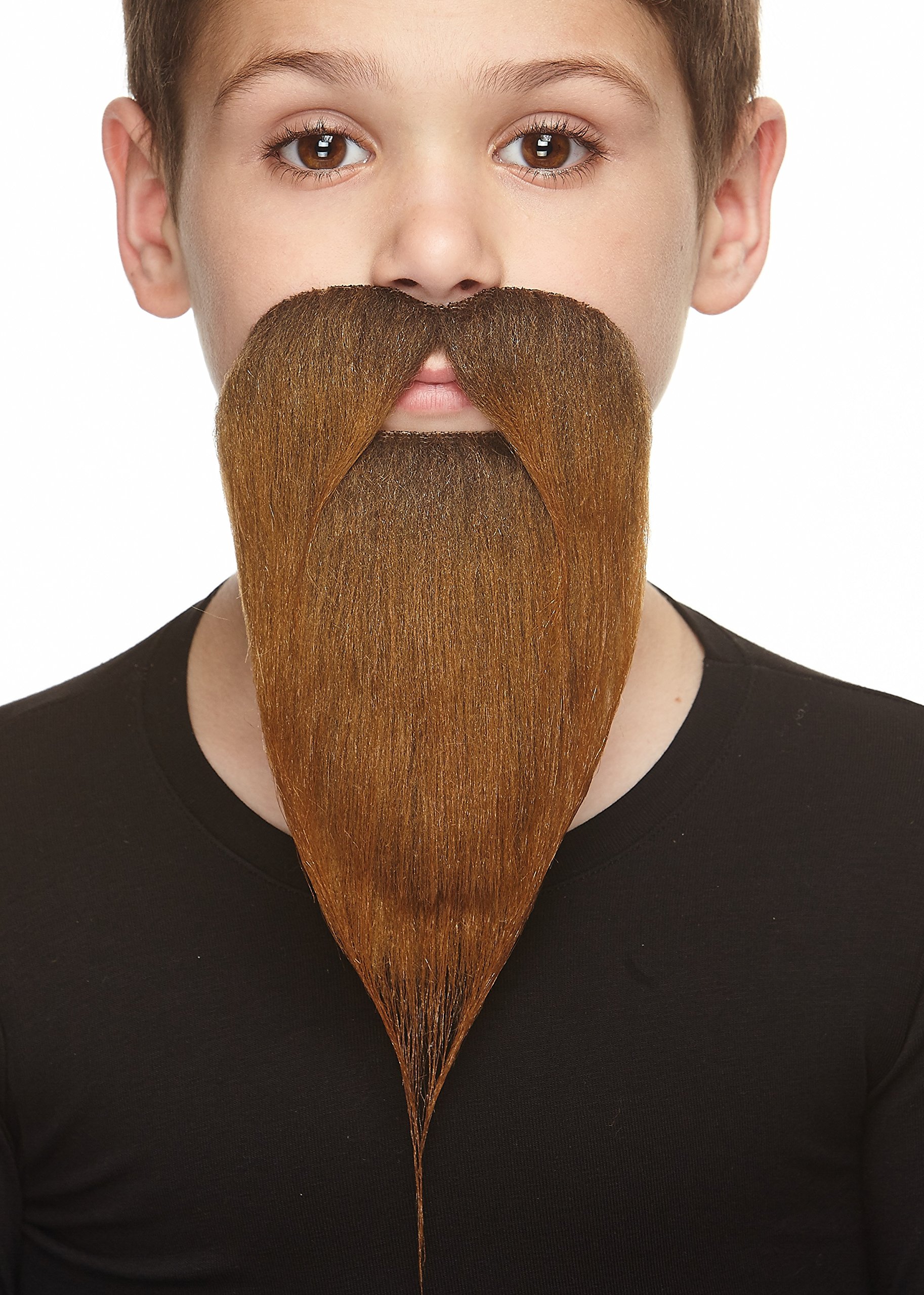 Mustaches Self Adhesive, Novelty, Small Philosopher Fake Beard, Brown Color