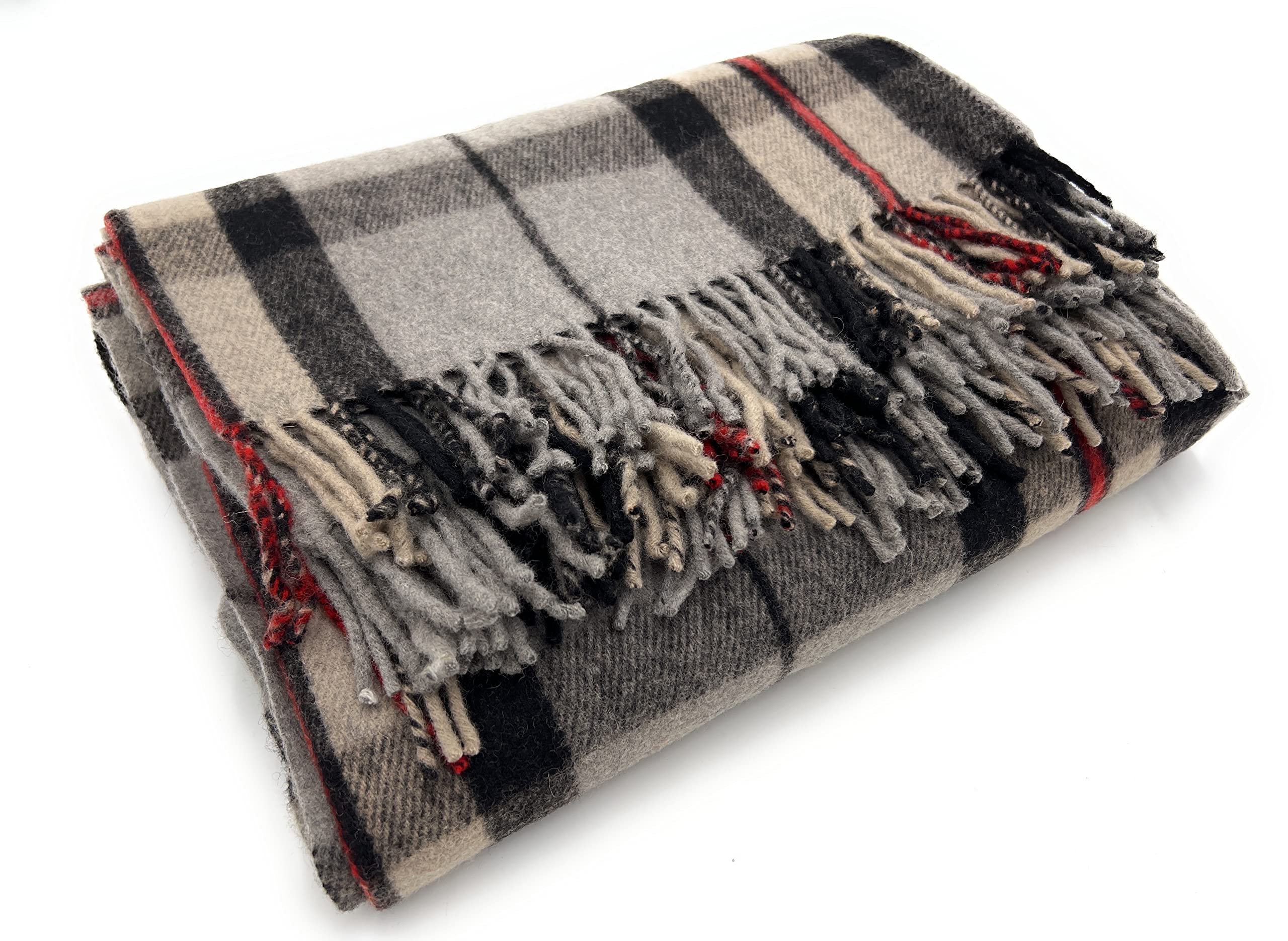 Large Wool Tartan Blanket, Fade Resistant, Bed, Cosy Sofa Throw (Thomson Grey) โ image 1