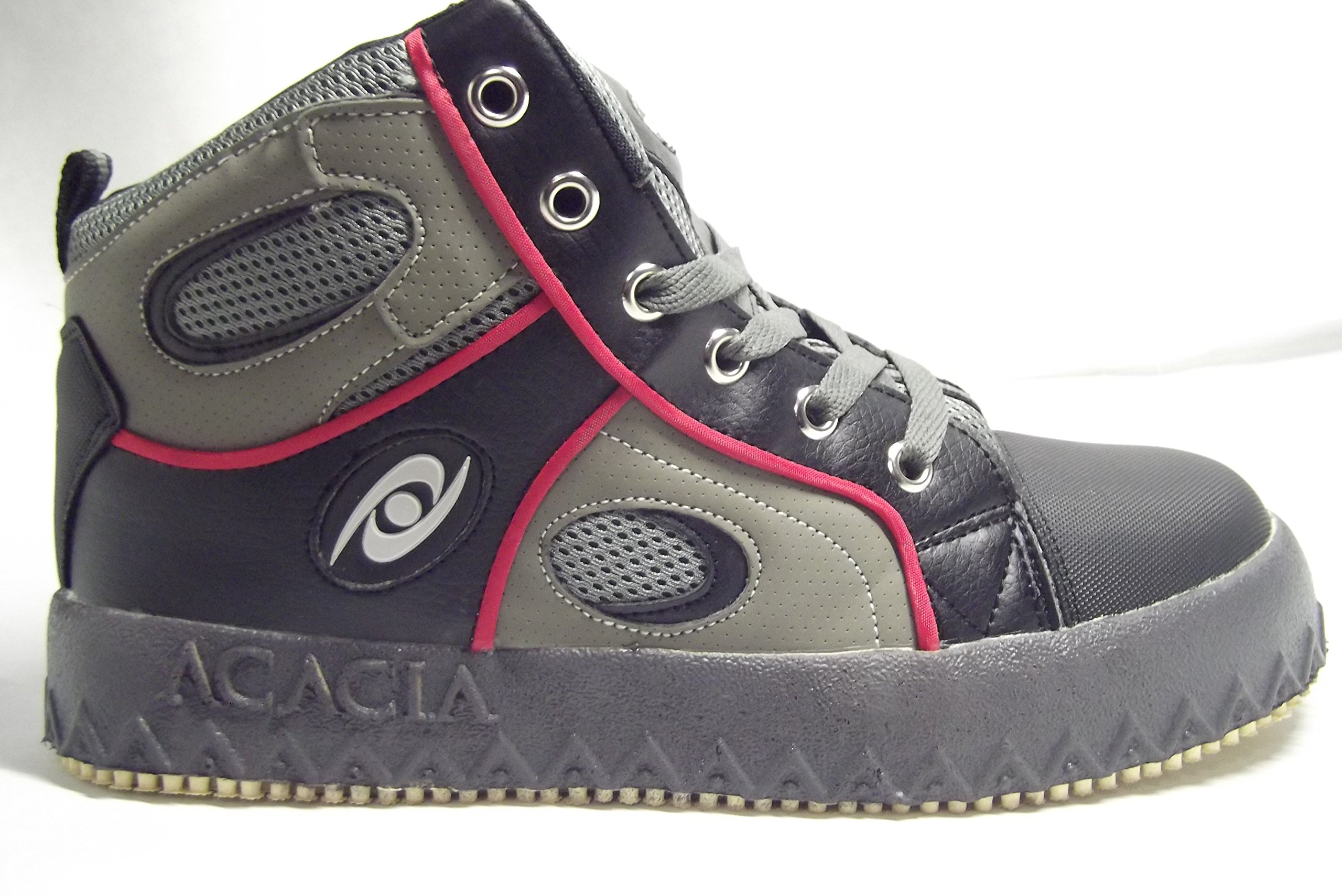 Grip-Inator Broomball Shoes, Gray/Black/Gray, 8