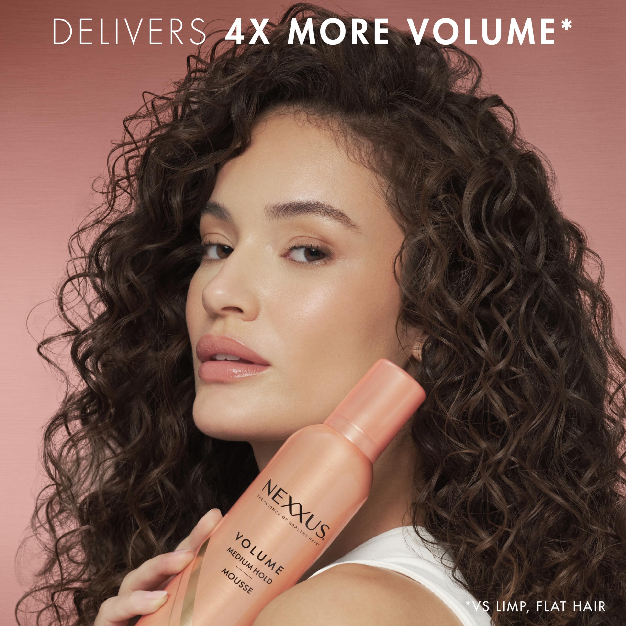 Nexxus Volumizing Foam Hair Mousse, Pink, 10.6 Ounce | Pack of 1 | Hair Styling Mousse