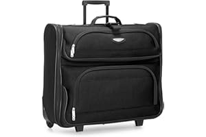 Travel Select Amsterdam Business Rolling Garment Bag, Softside Expandable Rolling 2-Wheeled Suit Carrier, Black, One Size