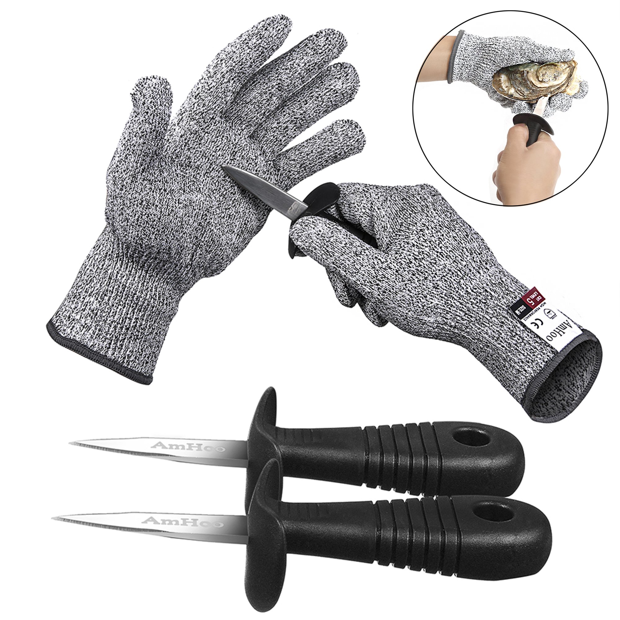 Oyster Knife Shucker Cut Resistant Glove Set Level 5 Protection Stainless Steel 688209930023 eBay