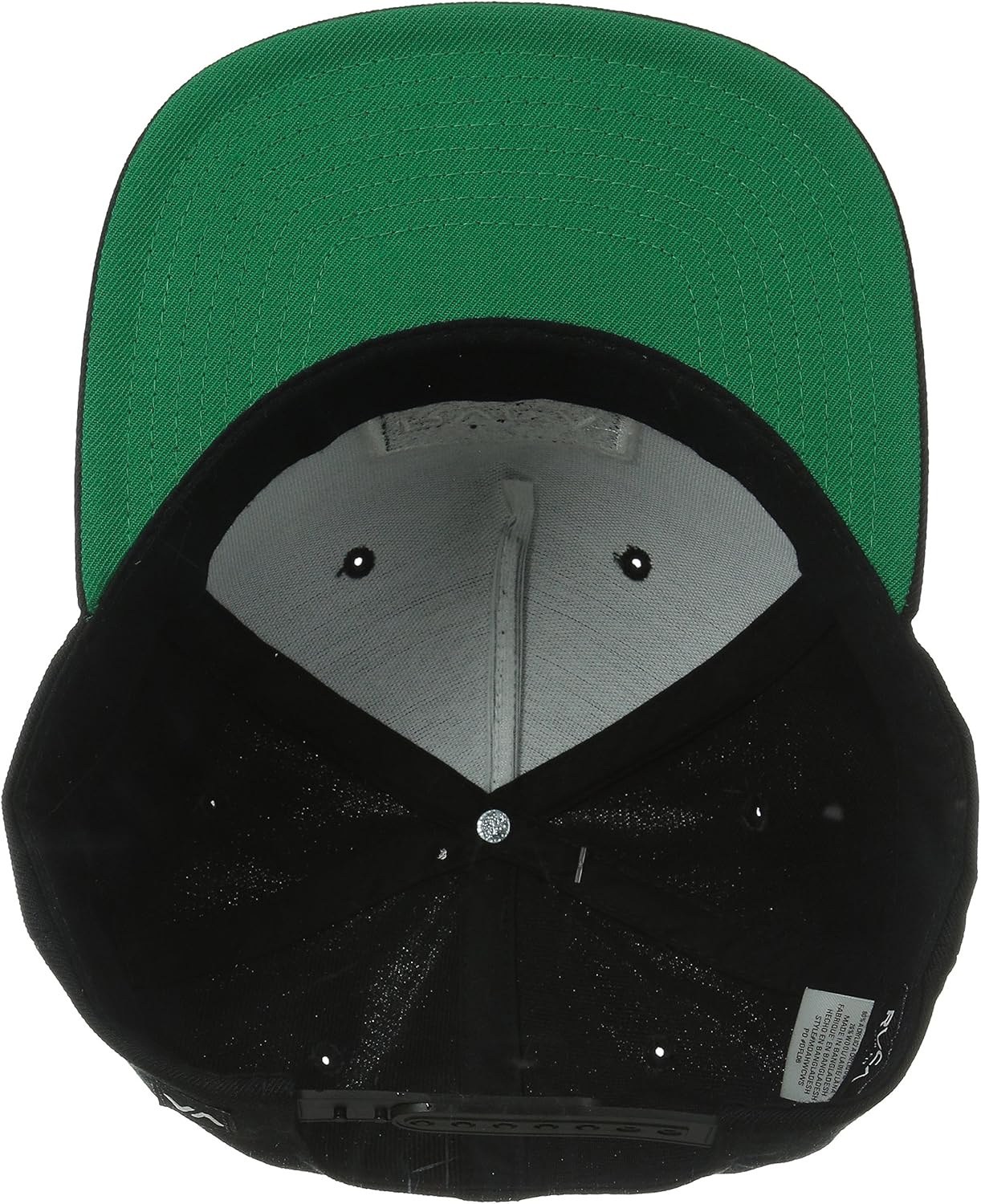 RVCA Commonwealth Snapback Hat Black 1SZ: Clothing