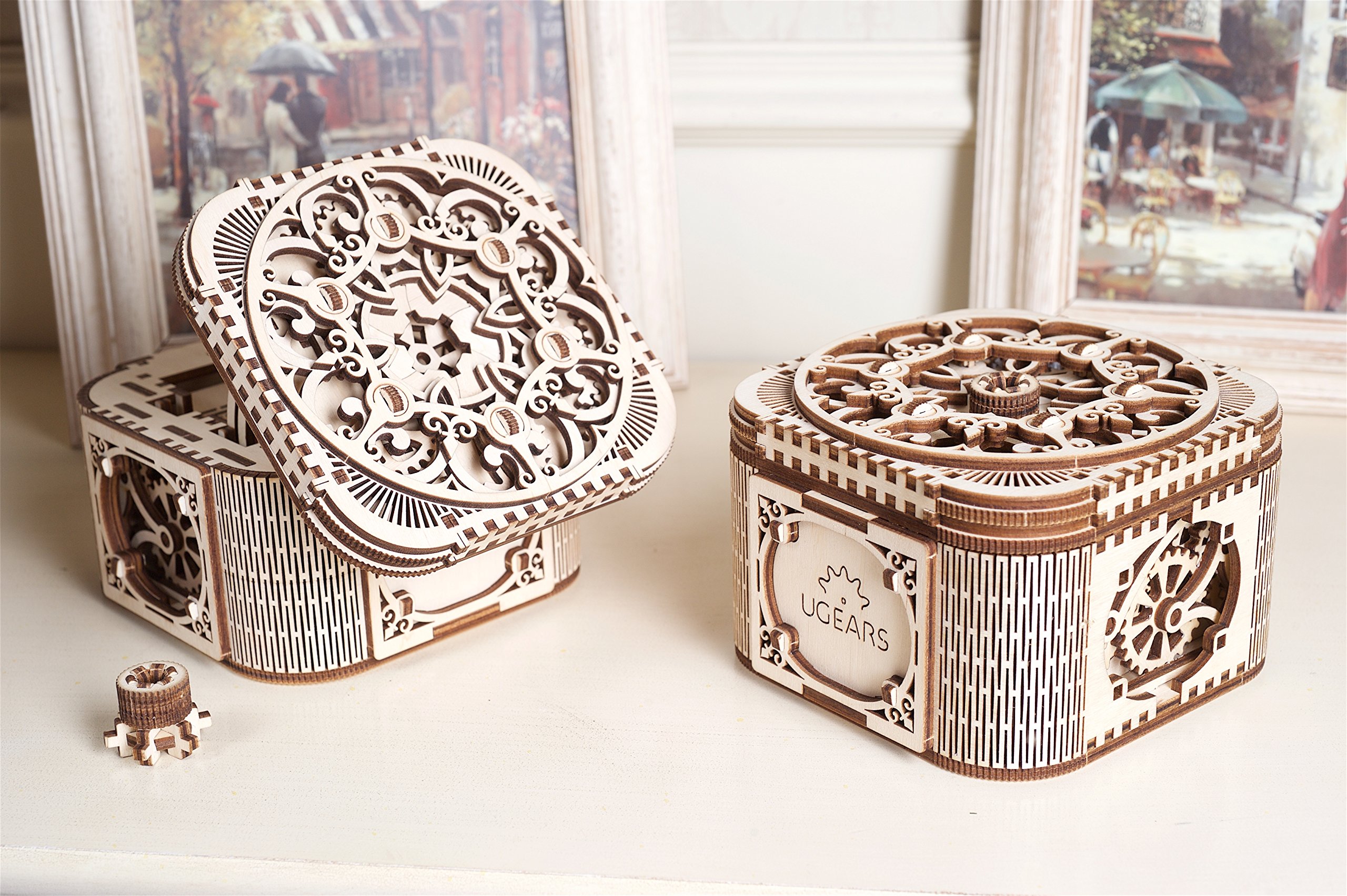 UGears Treasure Box 3D Wooden Puzzle Adult Craft Set for Self