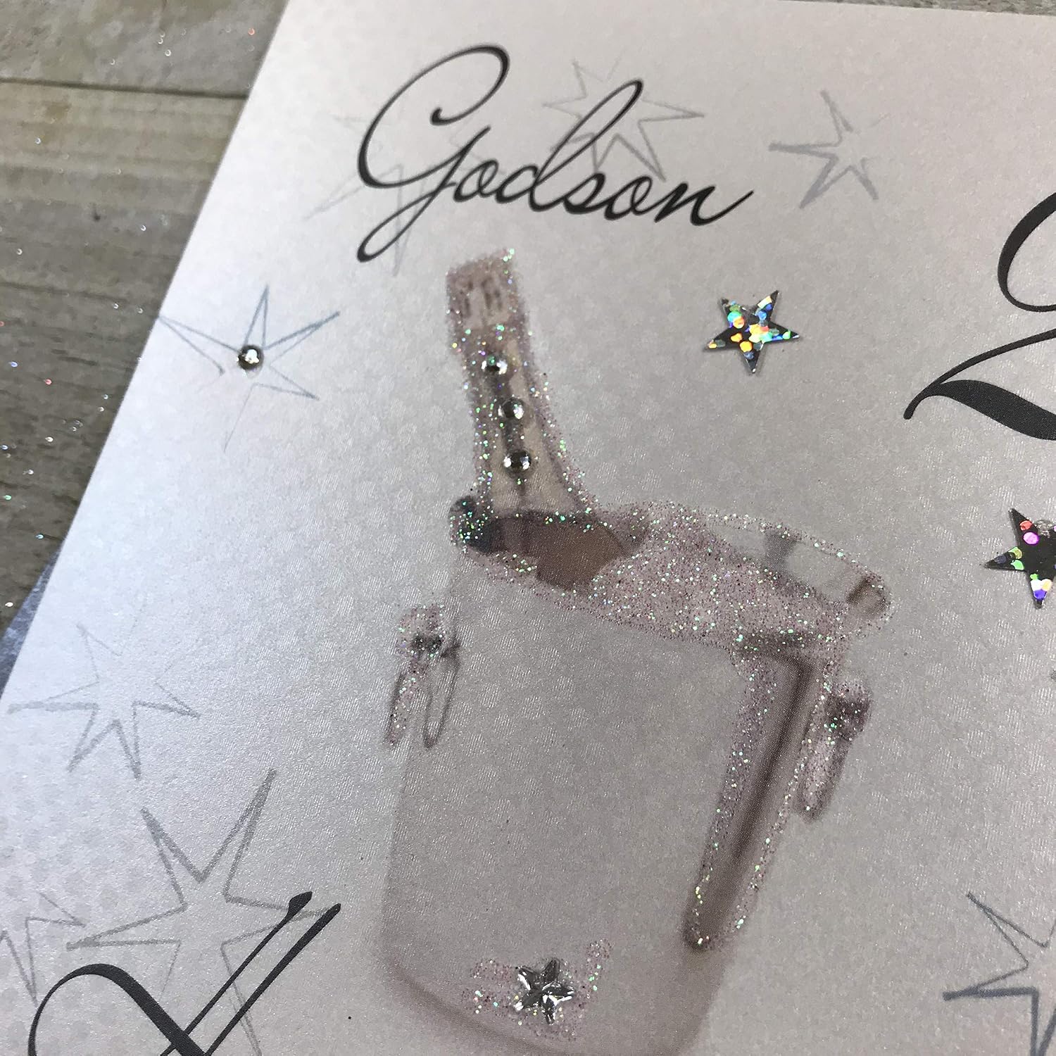 Handgefertigte Geburtstagskarte „Fußball“ Für Einen Besonderen Patensohn – 16x16 Cm, Mit Umschlag