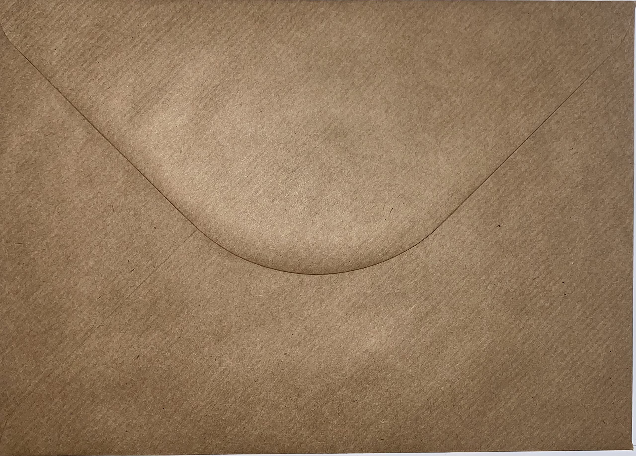 C5 Brown Ribbed C5 Coloured Envelopes for A5 Greeting Cards Wedding Invitation Crafts 162x229mm- Pack of 10 envelopes (Brown Ribbed)