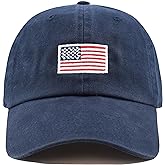 USA Flag & Embroidery Premium 100% Cotton Low Profile Adjustable Baseball Dad Cap
