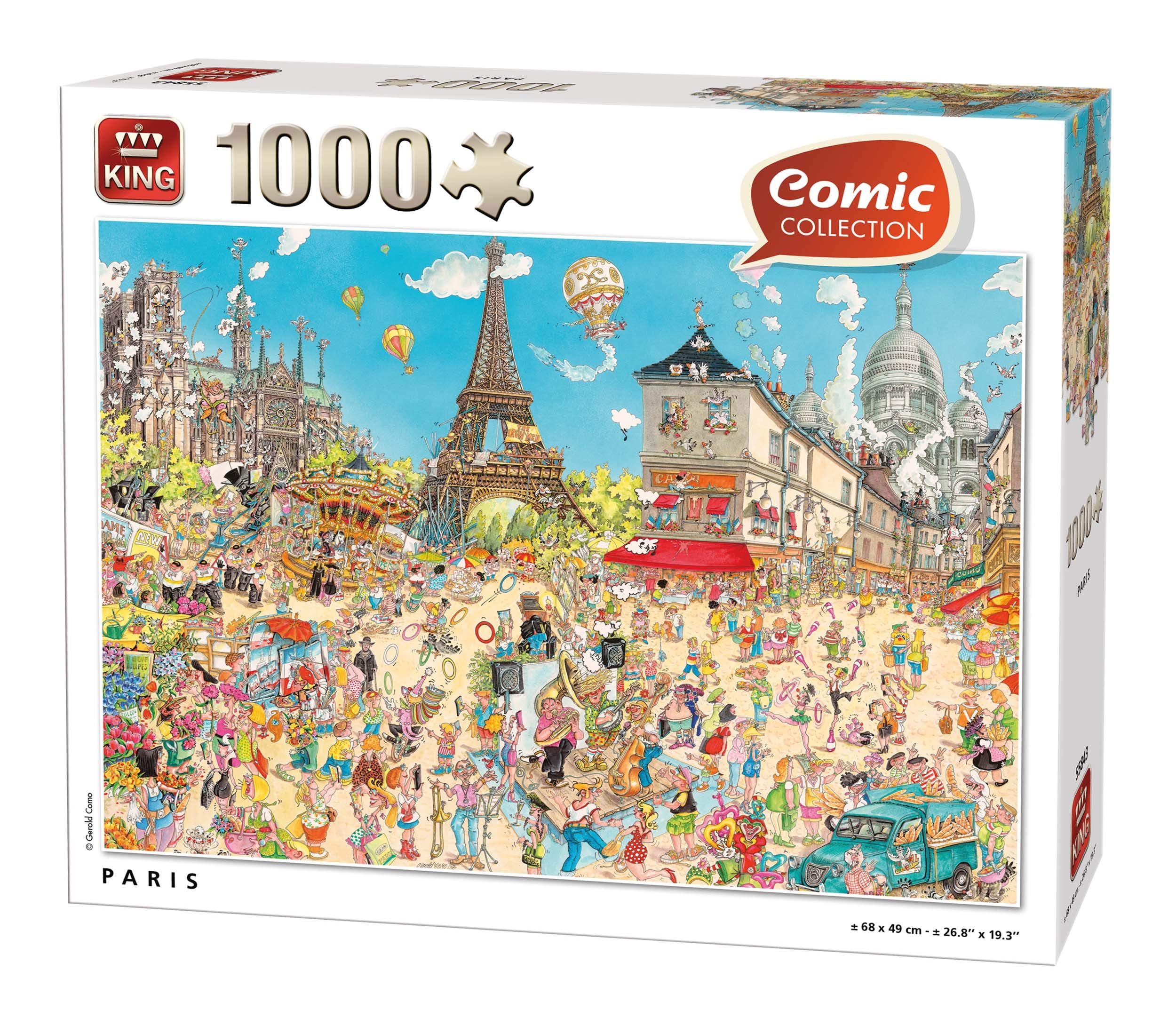 Comic Cartoon Paris Jigsaw Puzzle 1000-Piece