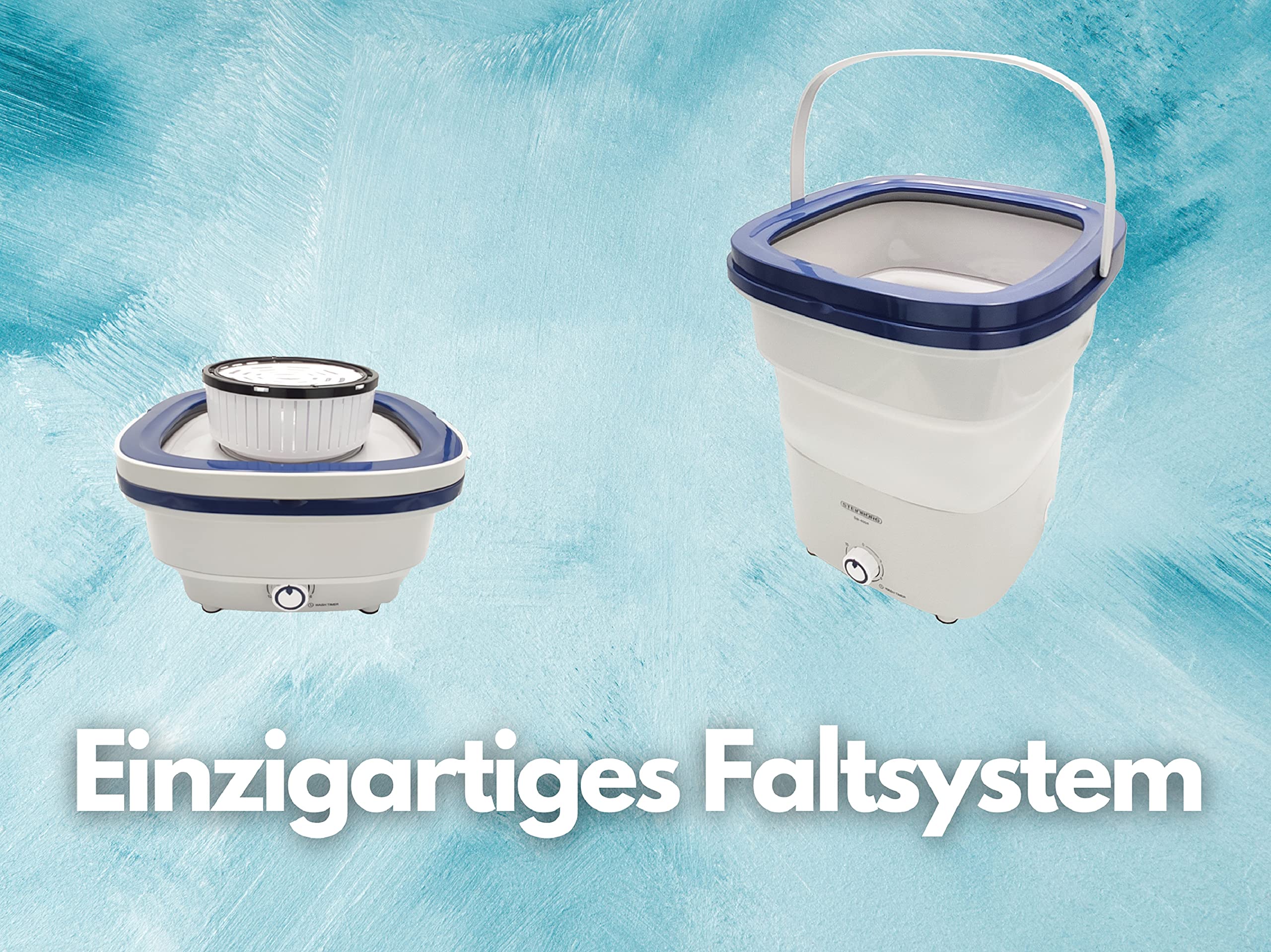 Faltbare Mini Waschmaschine | Waschautomat bis 1,5 KG | Reisewaschmaschine | Miniwaschmaschine | Camping Mobile Waschmaschine | Leistung: 135 Watt | Waschvorgang: <65 dB | Small Washing Machine 5
