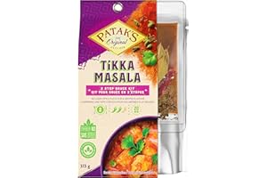 Patak's, Tikka Masala 3-Step Meal Kit, Premium Quality Sauce, Pre-Measured Ingredients, Authentic Indian Cuisine, No Artifici