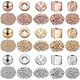 3630 Pieces Assorted Spacer Beads Faceted Rondelle Cube Square Column Loose Beads Crystal Round Charms for Jewelry Making DIY, 5 Styles(Platinum, Gold, Rose Gold)