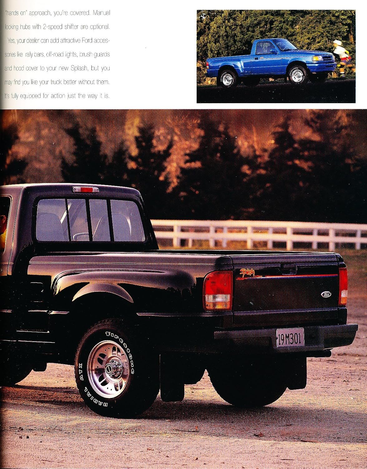 ford convertible truck on 1993 Ford Ranger Splash Pickup Truck Sales Brochure Advertising Telephoneheights Vehicle Parts Accessories