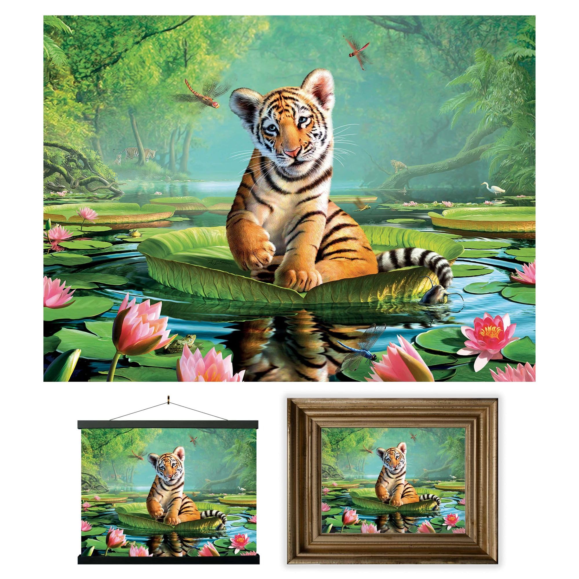 3D LiveLife Lenticular Wall Art Prints - Tiger Lily from Deluxebase. Unframed 3D Jungle Poster. A perfect wall filler. Original artwork licensed from renowned artist, Jerry LoFaro — image 1