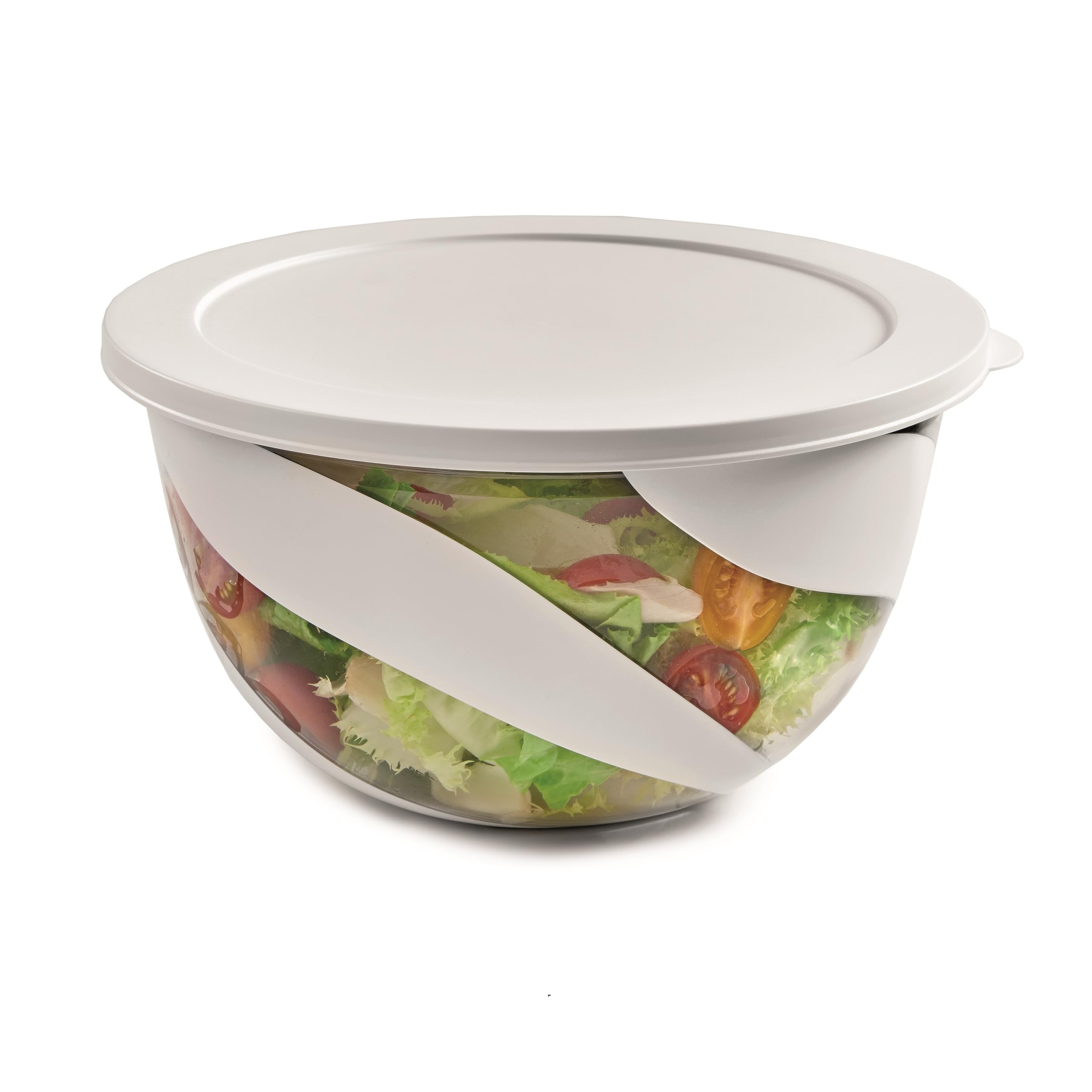 Snips White Salad Bowl with Lid, 3L, Made in Italy, BPA Free