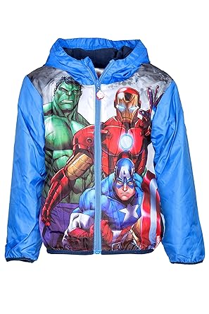 Marvel Avengers Jungen Jacke Parka Regenmantel