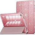 INFILAND Case for Galaxy Tab A9 Plus 5G, Glitter Cover with Sparkly Clear Back for Samsung Galaxy Tablet A9+/A9 Plus 11 Inch 2023 Model (SM-X210/X216/X218)[Auto Wake/Sleep] for Girls Kids Rose Gold