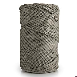 MB Cordas Gray Macrame Cord 3mm * 147yd Cotton Rope