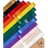 Vitalizart Ribbon for Crafts Rainbow 1" x 36Yd Satin Ribbon Continuous Double Face Gift Wrapping Silk Like Fabric Flower Bouq