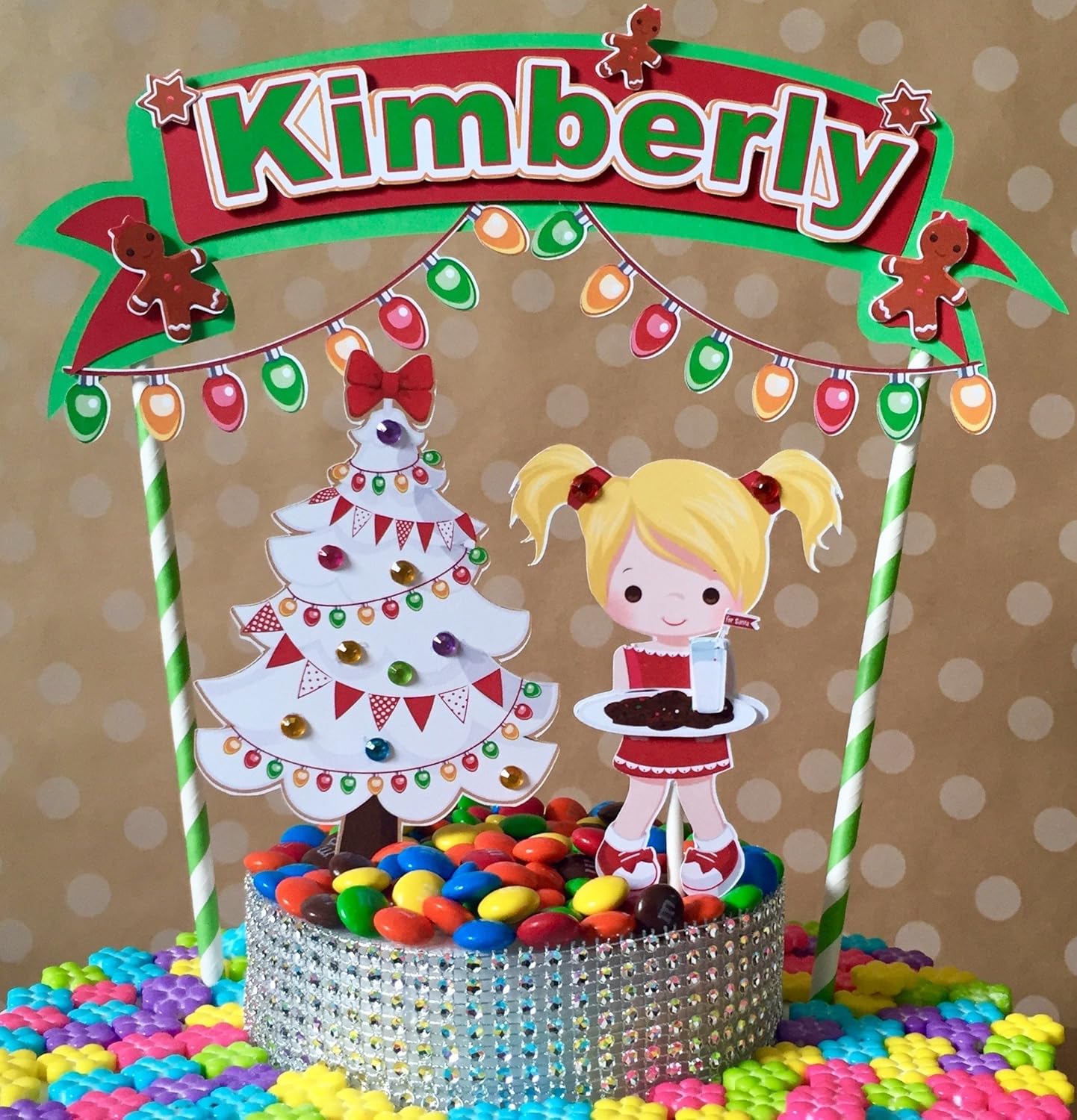 Merry Christmas Cake /Cupcake Toppers Birthday Cake