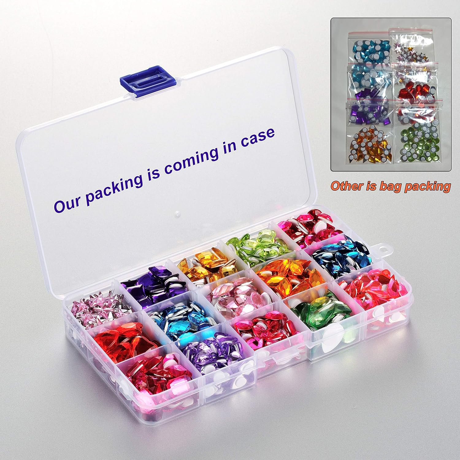Self Adhesive Craft Jewels Jumbo Bling Crystal Gems Stickers 10 Shapes Color Rhinestones,Size :8mm to 20mm with Glue Stickers in Flat Back for Arts & Crafts Projects (600) - Image 5