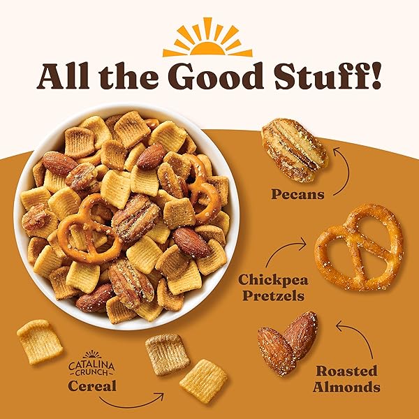CATALINA CRUNCH PROTEIN SNACK MIX – 8G PROTEIN, 1G SUGAR PER SERVING – GOOD SOURCE OF FIBER, KETO, GLUTEN FREE – HONEY MUSTARD, 5.25 OUNCE BAG (PACK OF 1)
