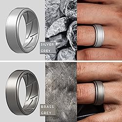ThunderFit Silicone Wedding Rings for Men