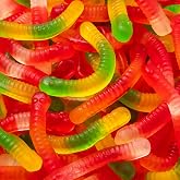 Gummy Worms, Bulk Gummy Candy, Assorted Fruit Halloween Candy, 2 Lb Bag | Strawberry-Pineapple, Lemon-Lime, Strawberry-Orange