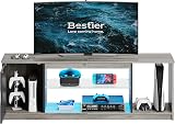 Bestier 145 CM LED TV Stand 55 60 65 Inch with Glass Shelves Cabinet view 7