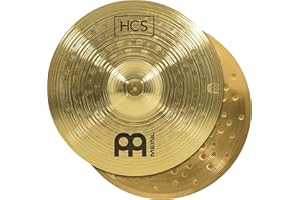 MEINL CYMBALS HCS 15” Hihats (Hi Hat) Cymbals for Drum Set, Pair— MADE IN GERMANY — Traditional Medium Brass, 2-YEAR WARRANTY
