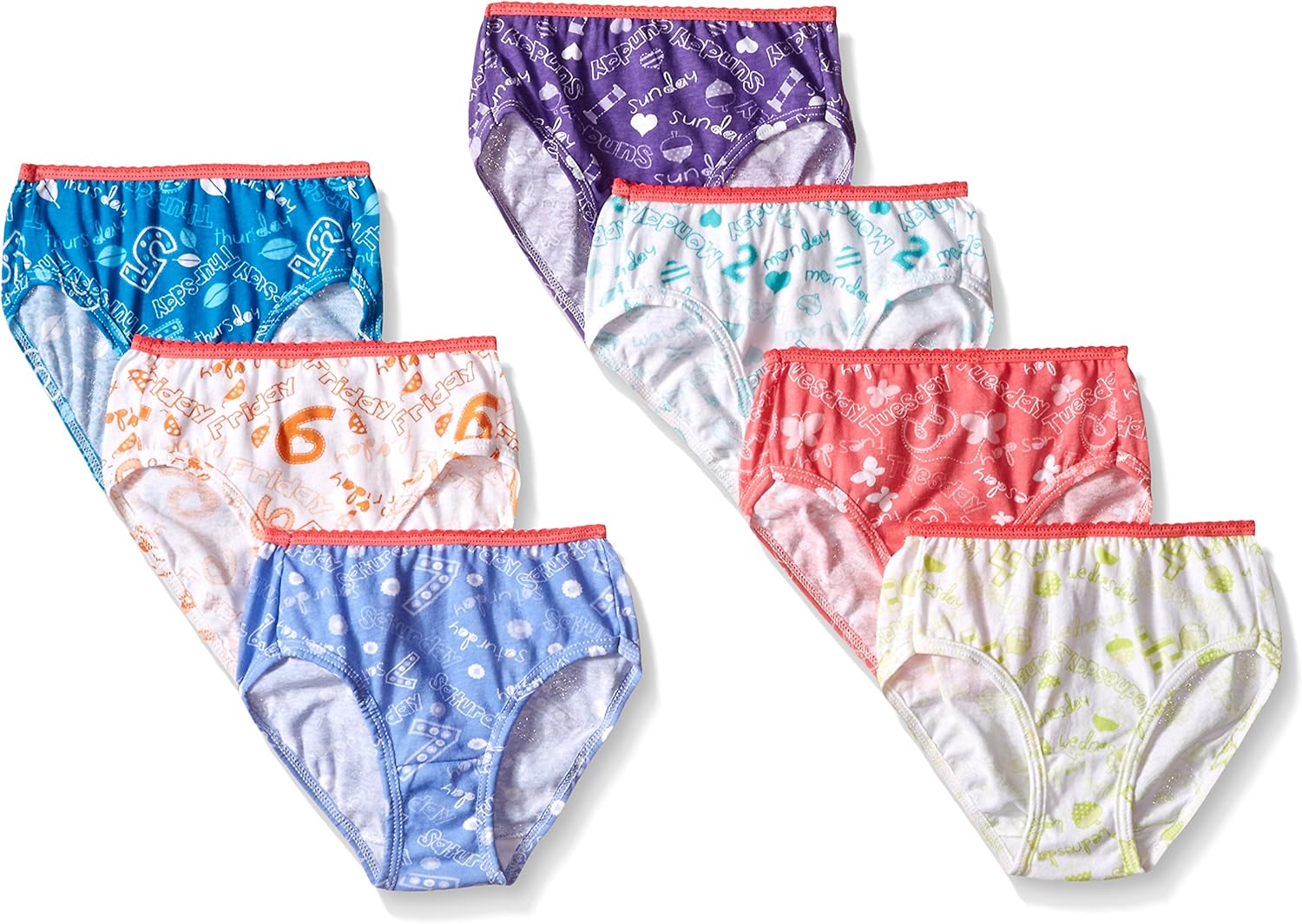 Hanes Girls' Toddler 7Pack Brief Clothing