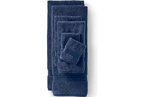Lands' End Supima Towel Deep Sea Navy 6 Piece Towel Set