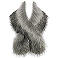 BABEYOND Women's Faux Fur Shawl Party Faux Fur Collar Fur Wraps for Winter Bridal Wedding Cover Up