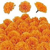 80 pcs Artificial Marigold Flowers,Silk Marigold