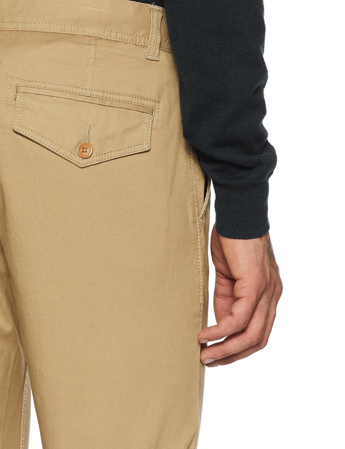 symbol amazon brand men's slim fit cotton casual trousers