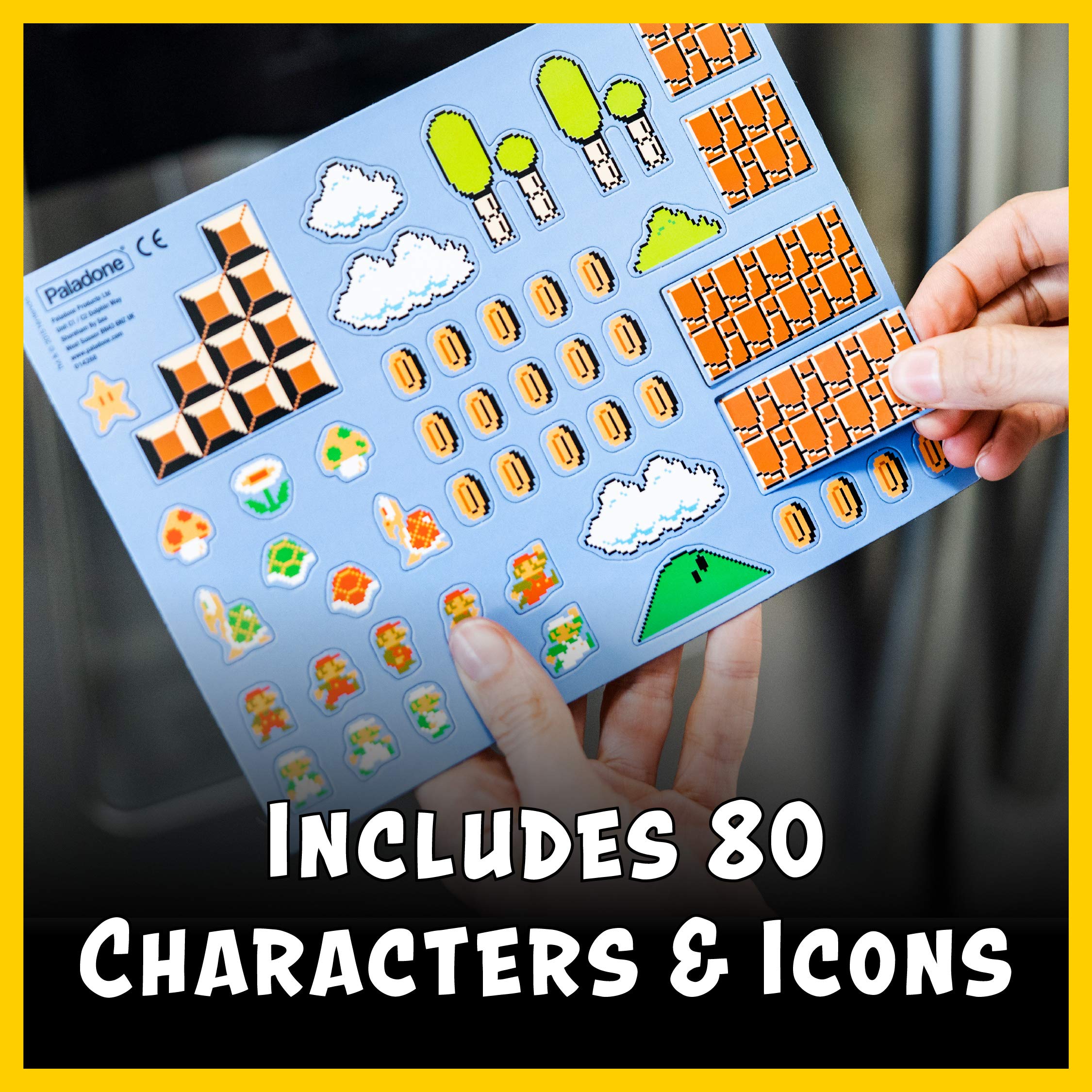 Paladone Super Mario Bros. Fridge Magnets - Features 80 Magnetic Characters and Icons