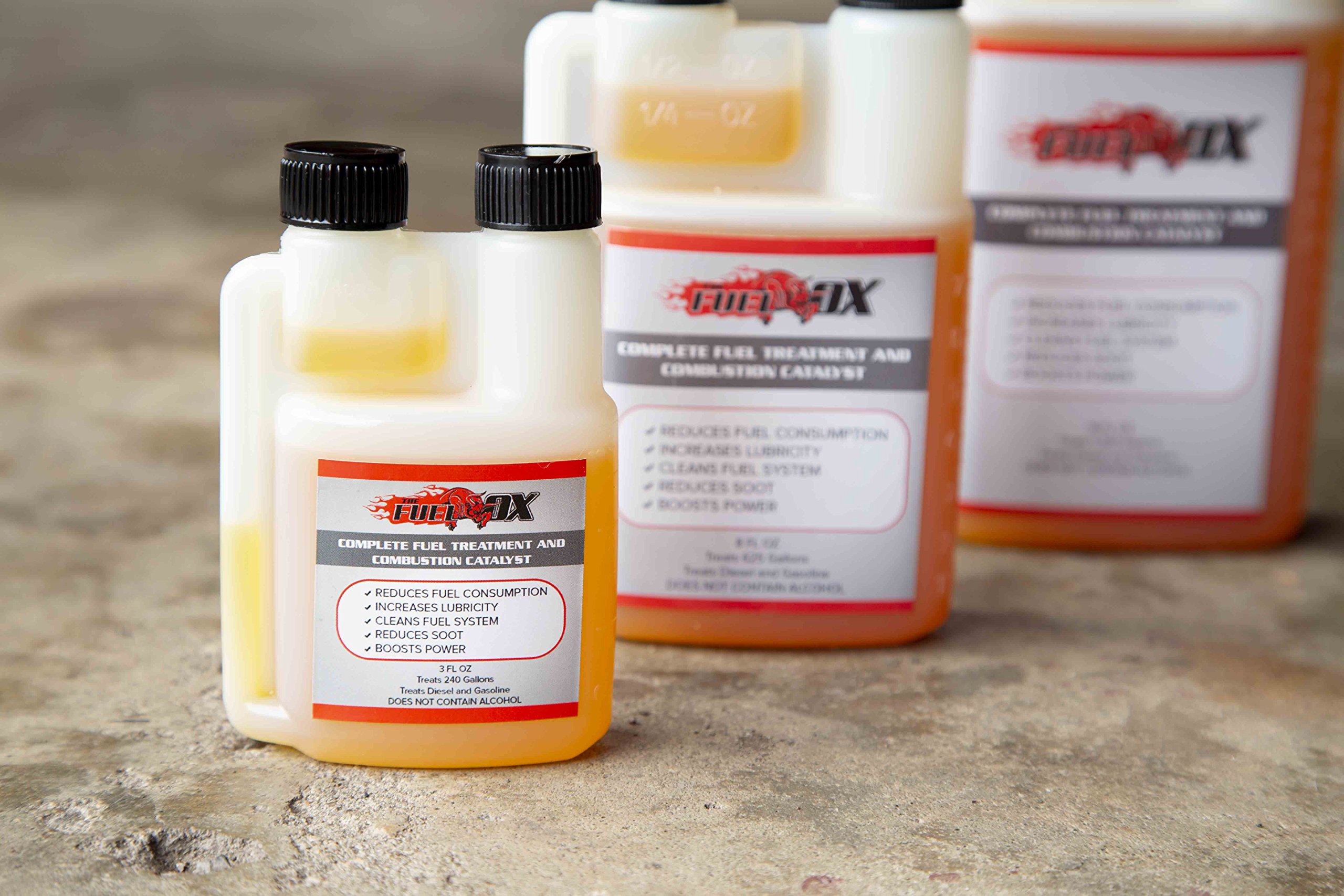 Fuel Ox Complete Fuel Treatment and Combustion Catalyst - Fuel Additive For Gas or Diesel - Lubricates, Increases Mileage, and Decreases Regens - For Personal or Commercial Vehicles -3oz Bottle