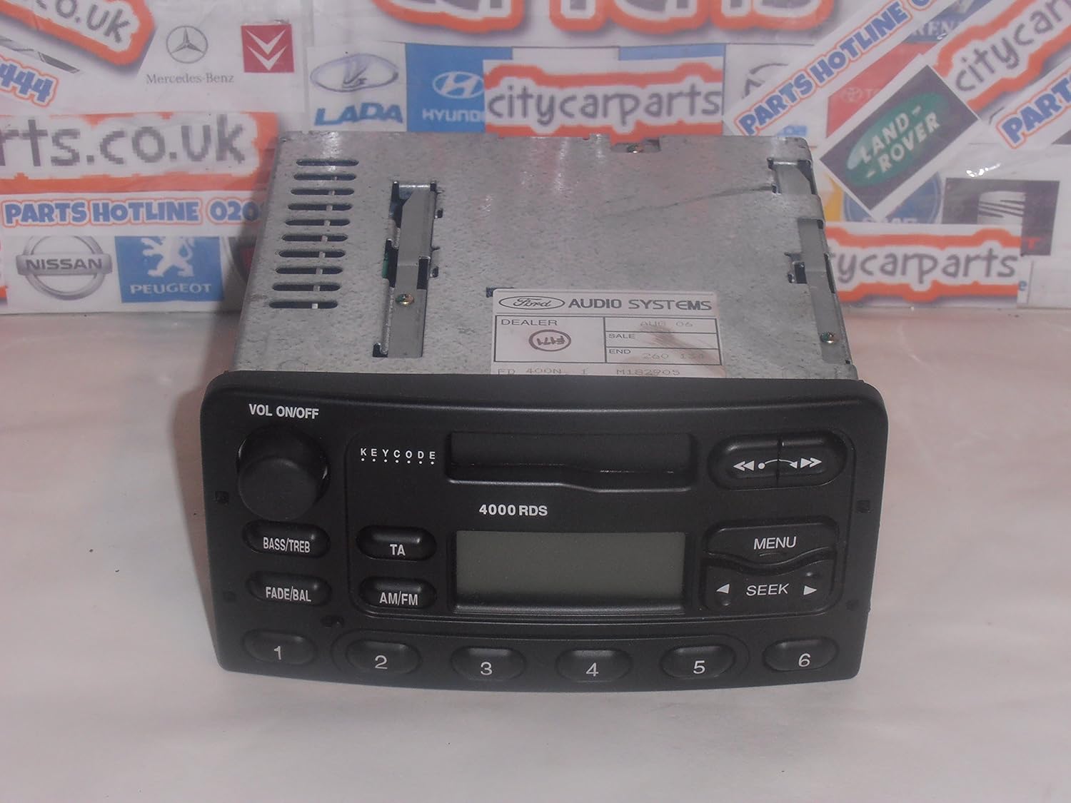 FORD RADIO CASSETTE 4000 RDS FOCUS/ TRANSIT/ESCORT ECT: Amazon.co.uk: Car &  Motorbike