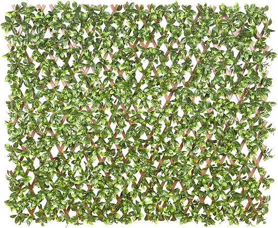 Jarolift Kunstliche Pflanzenwand Gardenienblatter Sichtschutz Wandbegrunung Balkon Gartenzaun Auch Fur Innenwande Geeignet Mit Spalier 200 X 100 Cm Amazon De Garten