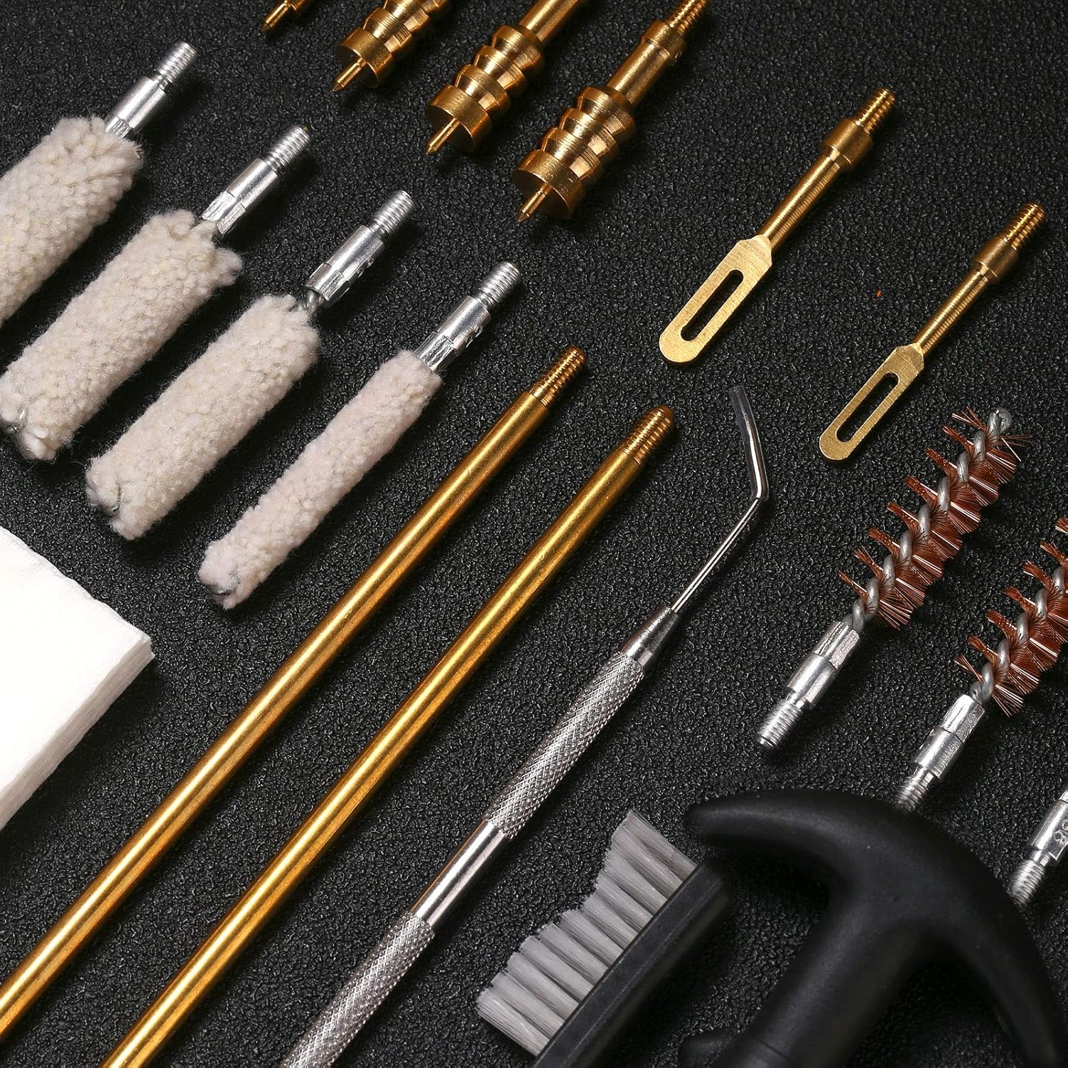 WEREWOLVES Universal Handgun Cleaning Kit for .22 .357/.38/9mm .40 .45 Caliber Pistol with Cotton mop, Bronze Bore Brush, Brass Jag, Brass Slotted Tips, Nylon Brushes : Sports & Outdoors