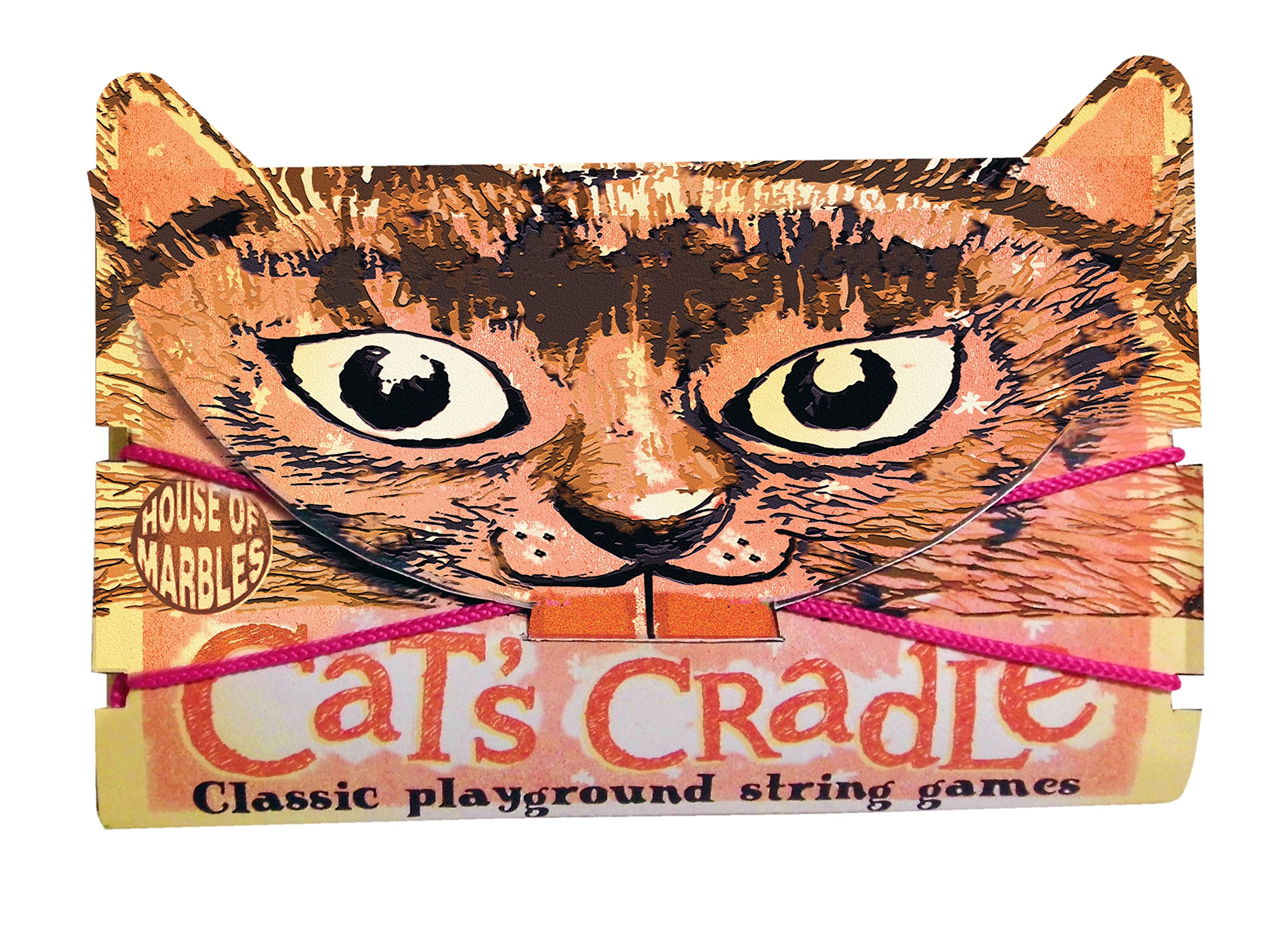 Photo 1 of House of Marbles Cat's Cradle, a Classic Children's Favourite Finger String Playground or Kindergarten Game, with Cord and Instructions, The Original Retro Game for Kids