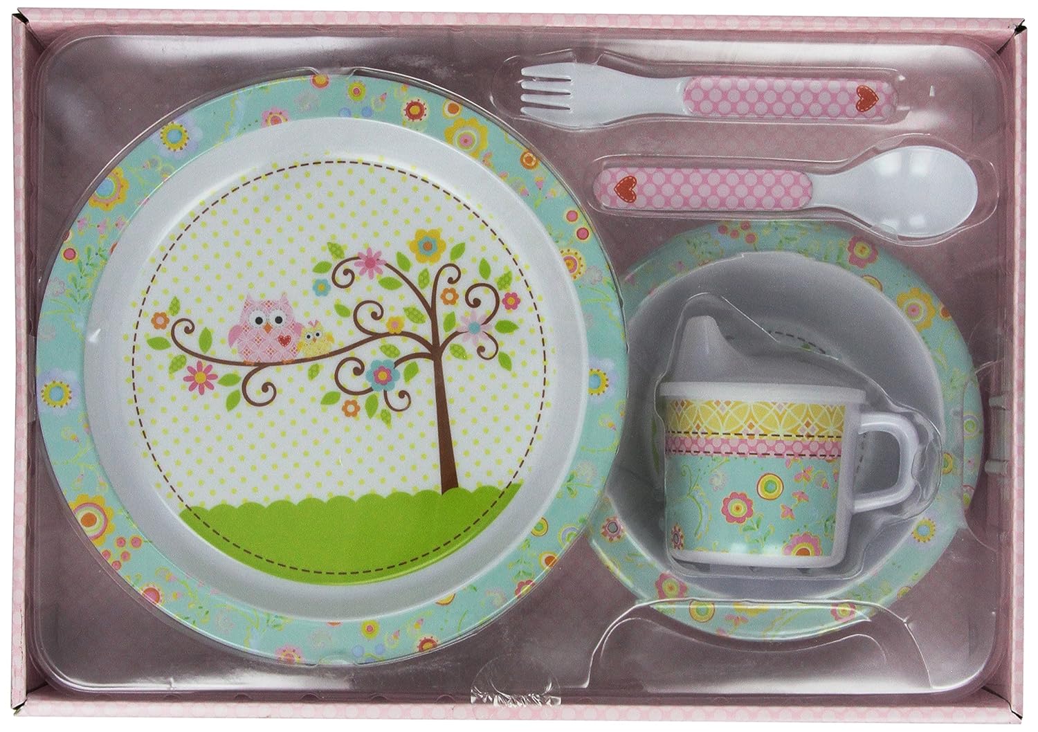 C.R. Gibson 5 Piece Kids Dinnerware Set, FDA Approved