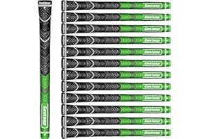Geoleap Golf Grips Set of 13- Cord Rubber Compound Material, Hybrid Golf Club Grips, All Weather Performance.
