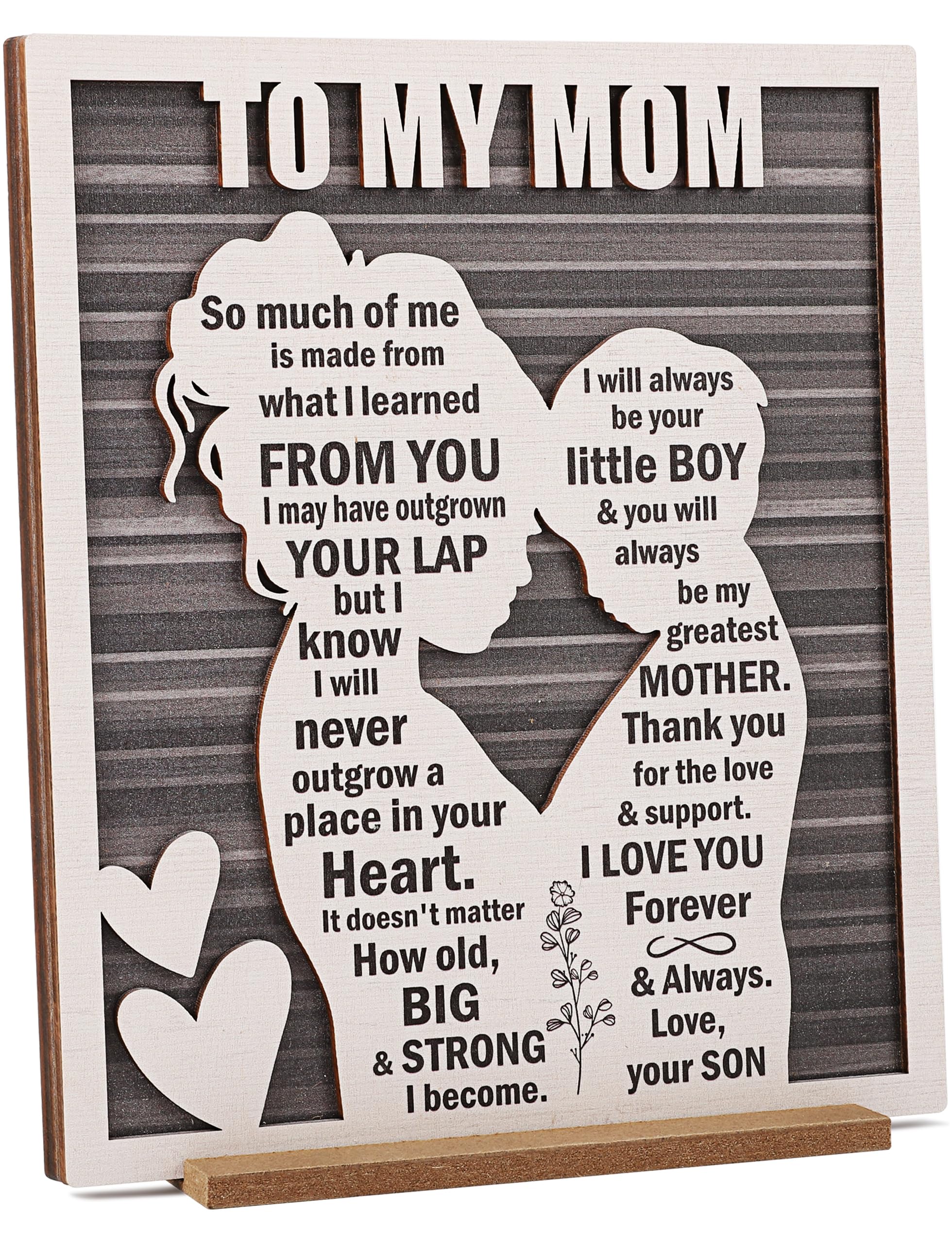 Love Mom Plaque for Mother’s Day, Mama Gift from