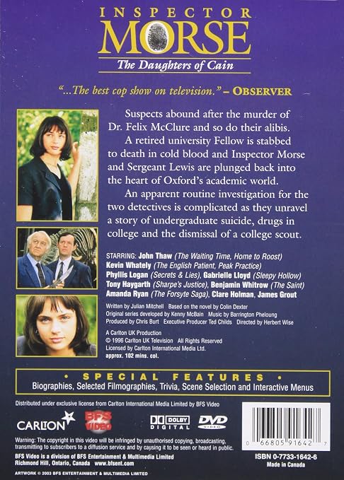 Amazoncom Inspector Morse The Daughters Of Cain John - 