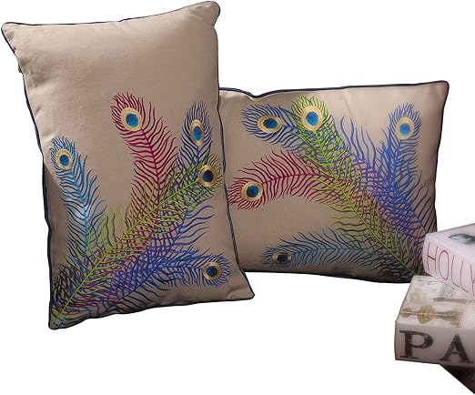 Amazon Com Best Selling 18 Inch Blue Peacock Pillow Set Of 2