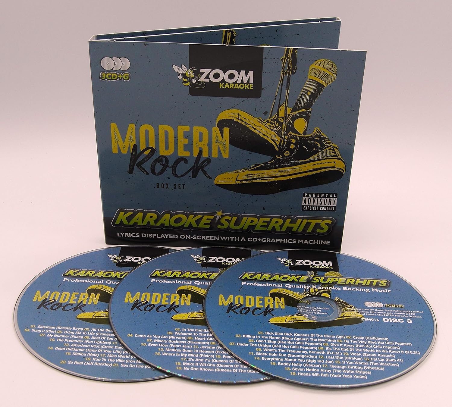 Zoom Karaoke CD+G Modern Rock Superhits Triple CD+G Karaoke Pack