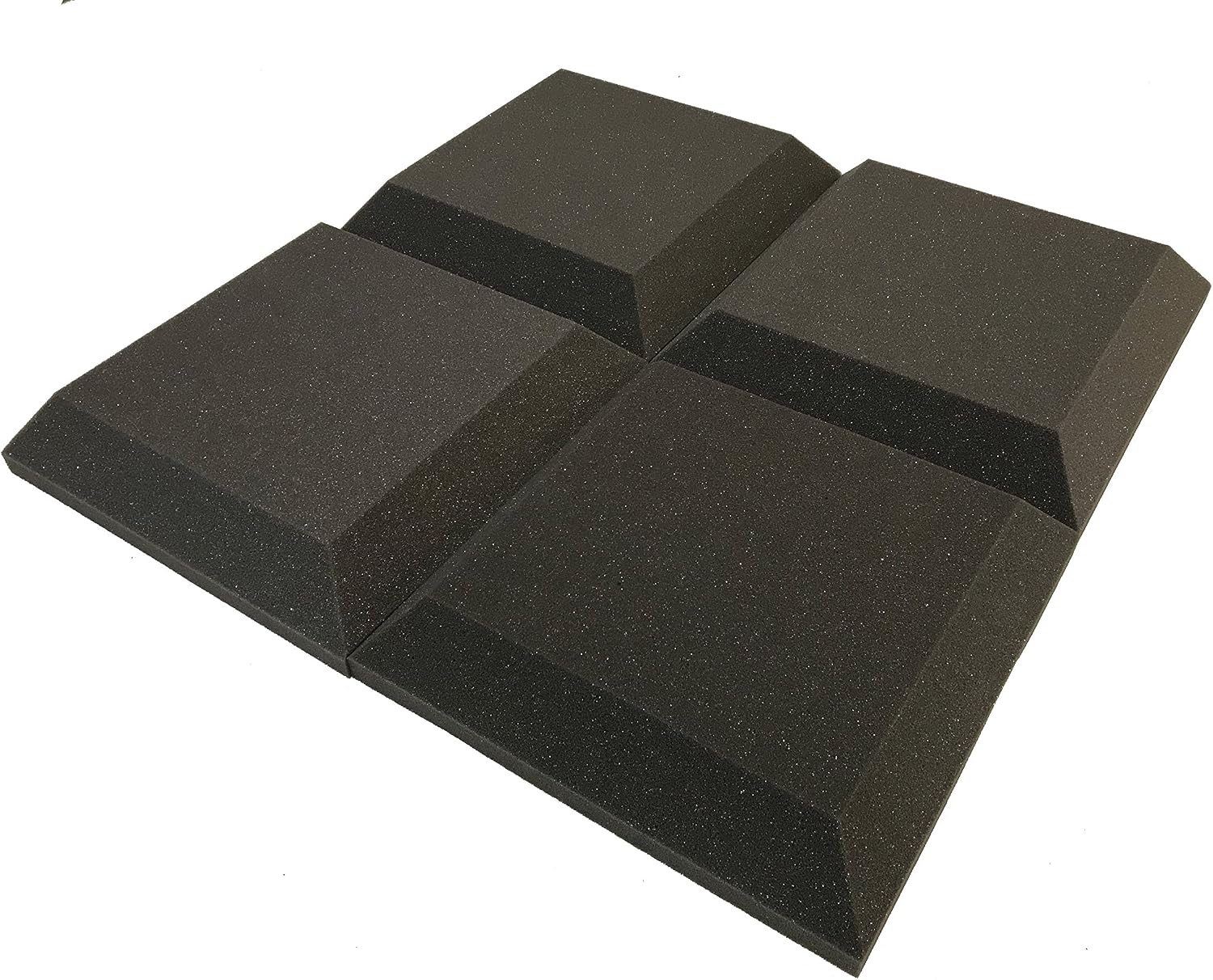 Advanced Acoustics 12" Tegular Acoustic Studio Treatment Foam 12 Tile Pack 0.95 NRC (1.11sqm), Grey
