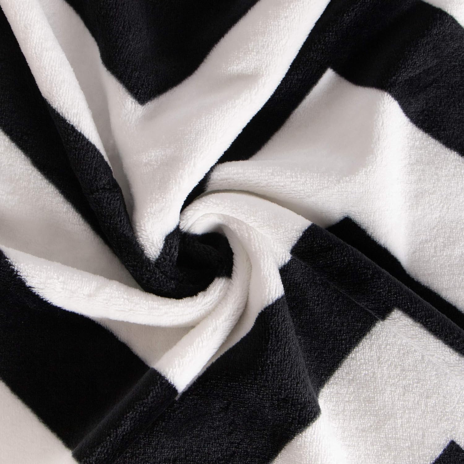 NTBAY Flannel Twin Blanket, Super Soft with Black and White Striped Printed Bed Blanket, 68 x 90 Inches: Home & Kitchen