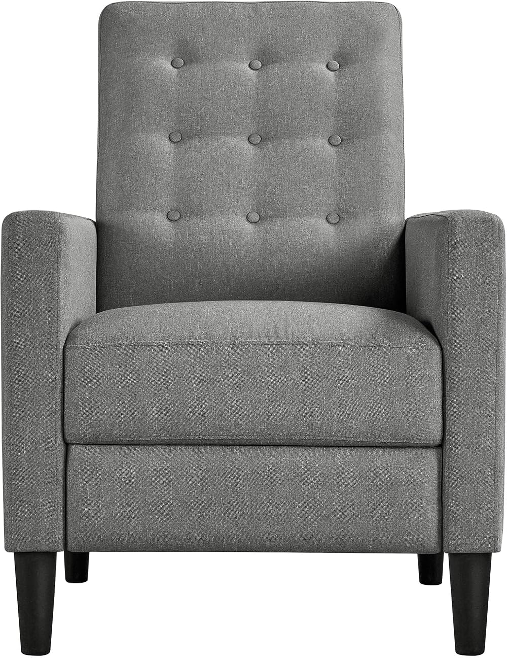 Yaheetech Grey Modern Recliner Chair Adjustable Manual Recliner Fabric Armchair