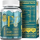 Lazpowfi Biotin Gummies -Hair Skin and Nails Vitamins for Men & Women, Vegan Vitamin B7, Supports Hair Growth and Stronger Nails,30 Day Supply - Blueberry-60 Counts